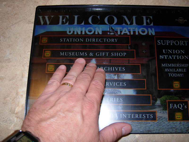 Union Station foundation kiosk.